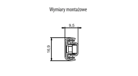 Prowadnica kulkowa H=17 mm  L=310 mm